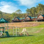 Image: Newly installed playground at the base of some of the cabins at Boulder Crest