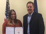 Carissa Reilly-Weedon is recognized  by  Jeremy Makay for proactive  and outstanding efforts