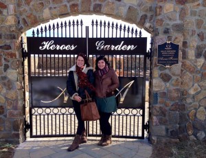 Laurie and Molly visit the new Heroes Garden at Boulder Crest Retreat.