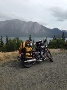 Beautiful roadside view of Tagish Lake, YT