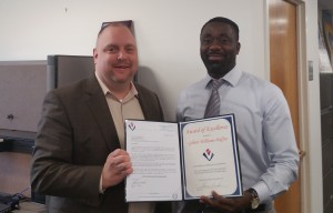 VMSI recognized Gilbert Williams-Baffoe  for his hard work and commitment to uphold VMSI’s  mission to be the “Best Decision our Clients Make!”