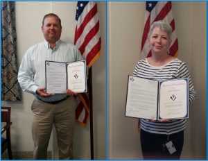 Team members, Janice and Jeff, received  awards from VMSI for their incredible support to the VA.