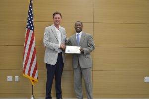 Shane Moore poses with Jerome Fletcher at the first Vets 2 Vets Coaching Seminar.