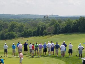 Helicopter ball drop!