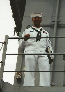 Charles Owens, aboard ship in 1999