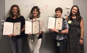 From left: Lisa McFarland, Patricia Rice,  Mary Jane Coffman and VMSI PM, Emily Wilson