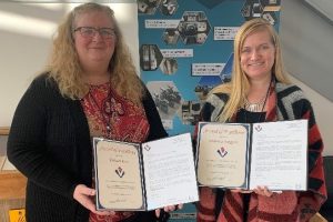 Kirsten Keen and Veronica Scoggins  with their Awards of Excellence.