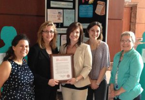 Paige Meade accepts the 2013 Fairfax County  SAAM Proclamation