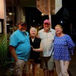 JC, MJ, Ken, and Connie enjoying dinner together in Key West.